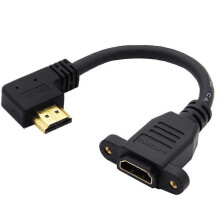 HDMI-kompatibles 2,0-V-4K*2K-Winkel-Verlängerungskabel (90) mit Stecker auf Buchse und Schraubloch für PSP HDTV