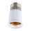 Adattatore di prolunga bianco-argento da portalampada E27 a E27, colore argento. 1