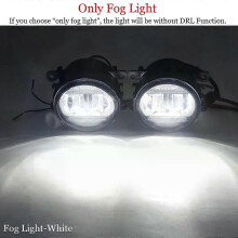(White)Applies to 2in1 Fog Light + Daytime Running Light For Suzuki Grand Vitara 2/II JT 2005-2015 Car