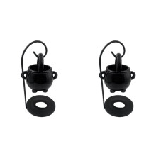 2X Hanging Cauldron Wax Burner Witch Caldron Pot Candle Holder Essential Oil Incense Aroma Diffuser Candle Tealight