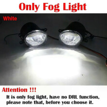 (Blue White)Compatible 2in1 Car Front Bumper LED Fog Light Assembly DRL Daytime Running Lamp 30W H11