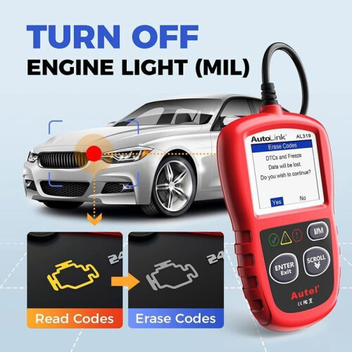 AL319 OBD2 Car Diagnostic Scanner – One-Click Code Reader – Multi-Brand – Supports Multiple Languages 2