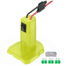 Adaptér Power Wheels pro Ryobi 18V aku kola, sada pro přestavbu baterií s vypínačem, pojistkami a vodiči, ter