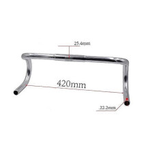(Svart) Lämplig för ultralätt racercykel, böjt styre, aluminiumlegering, 25,4*420 mm, landsvägscykel