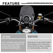 (Dunkelgrau) Gilt für ABS-Motorrad-Windschutzscheiben, Windschutzscheibenabdeckungen, Windabweiser für