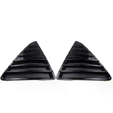 (Glossy Black 1 Pair)Compatible For Ford Focus 3 Grille 2011-2014 Car Front Bumper Triangle Cover Honeycomb