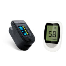 Draagbare slimme bloedglucosemeter met vingerclip, gemakkelijk mee te nemen voor senioren, ideaal voor op reis.
