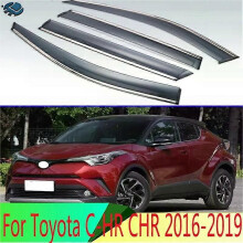 Compatible For Toyota C-HR CHR 2016 2017 2018 2019 Plastic Exterior Visor Vent Shades Window Sun Rain