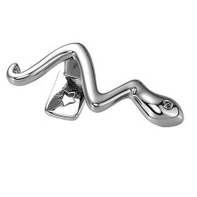 Hip Hop Inspired Snake Shape Grillzs For Upper And Lower-Silver