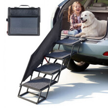 Escada Dobrável de 4 Degraus para Animais - Duoku - Adequada para SUVs, Caminhões, Camas Altas e Sofás, Suportando até 181 kg