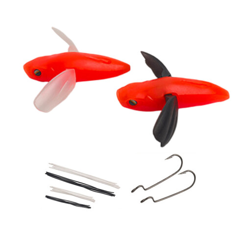 Leurres souples de poisson volant à haute simulation,-Orange