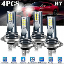 H7 LED-Scheinwerferlampen-Set, 2er-Pack, 220 W, 60.000 Lumen, 6000 K Weißlicht für Abblend- und Fernlicht