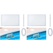 2X Skimmer Guard Kit Pool Skimmer Net Leaf Skimmer Catcher Shield Protective Spring Action Net System Leaf Protection