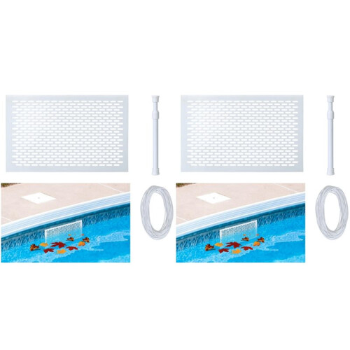 2X Skimmer Guard Kit Pool Skimmer Net Leaf Skimmer Catcher Shield Protective Spring Action Net System Leaf Protection