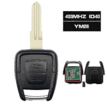 Kompatibel mit Opel Zafira, Astra A/G, Bosch TS Astra 1999-2005 Modellen, 433,92MHz ID40 Chip-Fernbedienung für Autoschlüssel, 2-Tasten-F