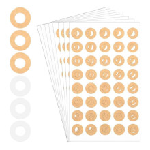 800 Stück Lochverstärkungen für Papierordner, 1/4-Zoll-Lochverstärkungskreise (Kraftpapier und transparent)