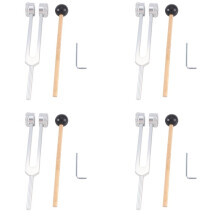 4X 174 Hz Tuning Fork for Healing Repair Reliever Stress & Healing Musical Instrument with Silicone Hammer Tuning Fork