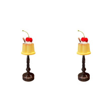 2X Pudding Nachtlampje LED Tafellamp Bureau Nachtkastje Slaapkamer Bar Kamerdecoratie Sfeer Slaaplamp Kindercadeau