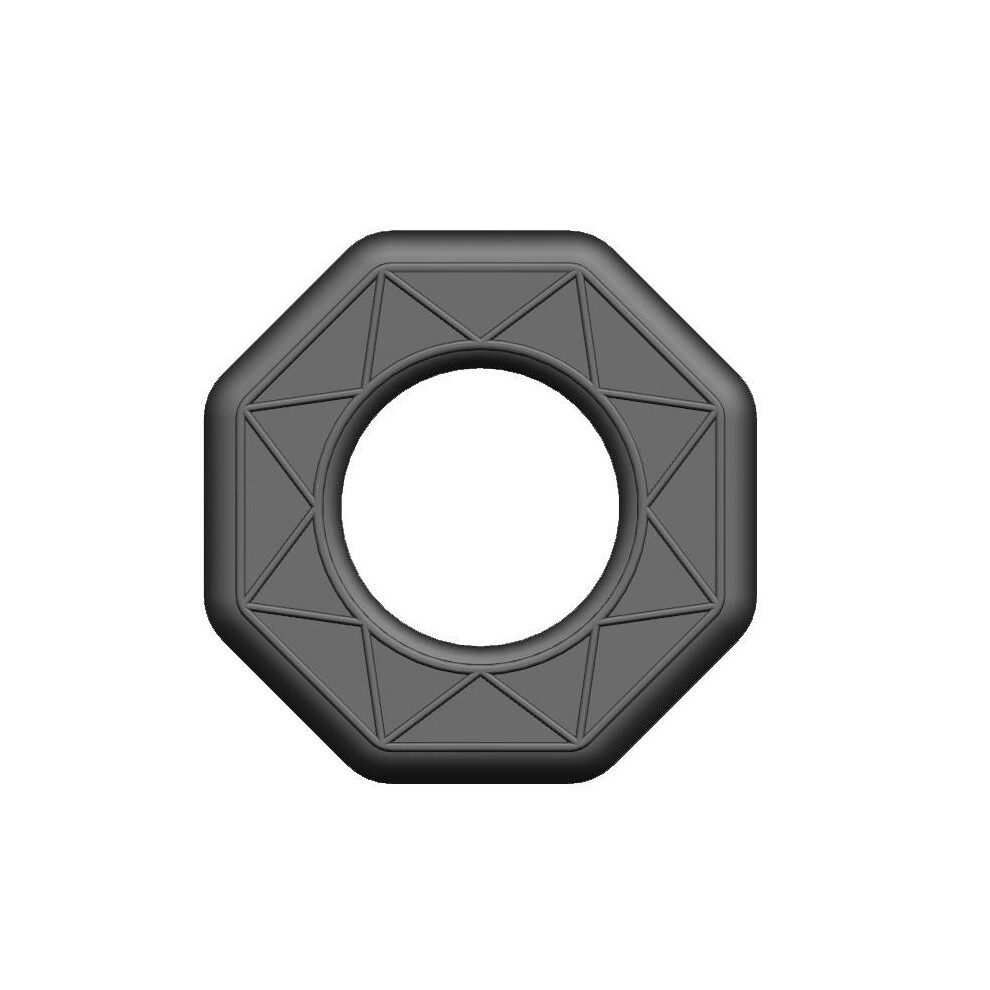 Penghui-Toys (848 Tire Ring 2 Black) Silicone Cock Ring, Anti-Slip, Adjustable 20-25Mm