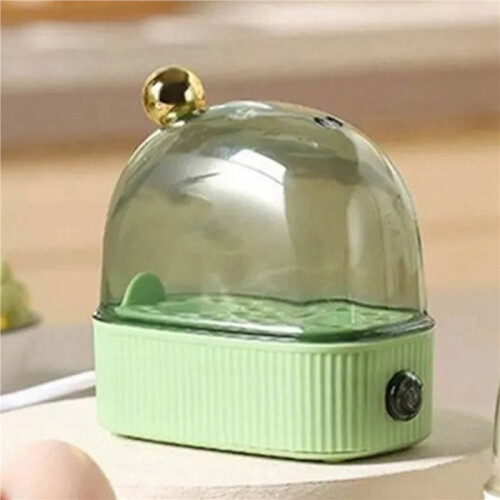 2X Electric Egg Boiler Automatic Cooker Rapid Egg Boiler Breakfast Machine Egg Cooker 2 Eggs EU Plug Green 2
