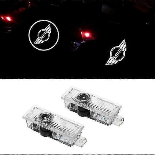 Pack Mini Cooper LED Door Logo Projector Welcome Light Decorative Ambient Car Accessories