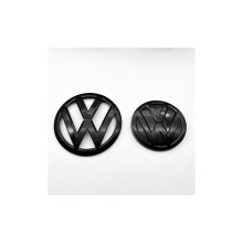 Compatibele embleemset ter vervanging van de sierlijst voor Volkswagen Golf 7 MK7, voor- en achterkant, zwarte sierlijst.