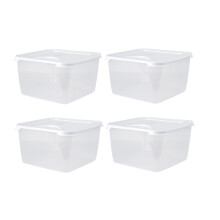 4 Large 15L Food Storage Containers With Lid BPA Free Preserve Cake Tub 32.5cm
