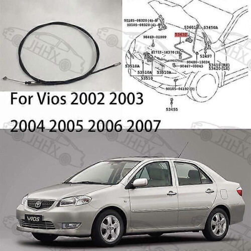 Compatible Vios Vios 2002 2003 2004 2005 -2007 Engine Hood Cable Hood Cable
