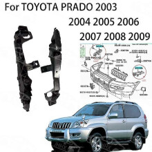 (Co-Pilot -Right R)Compatible Prado Domineering Prado 03 04 05 06 07-09 Front Bumper Bracket Front