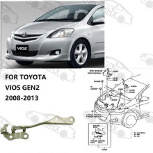 (Main Driver -Left)Compatible Vios Vios 2008 2009 2010 -2013 Front Hood Hinge Hood Hinge Hood Hinge