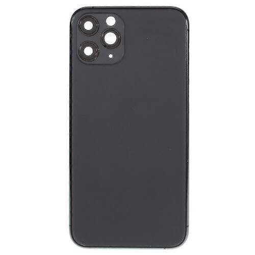 (Black)For iPhone 11 Pro 5.8 inch Back Battery Housing Cover+Middle Plate Frame+Side Buttons Replacement 1