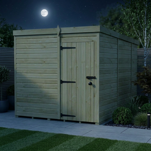 7 x 10 Pent Shed Tanalised (Single Door, No Windows) 2