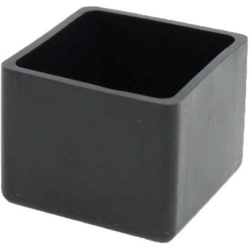 Firkantede gummiendekapper til stole, borde, møbelben, 50 mm (sorte 4 stk.)