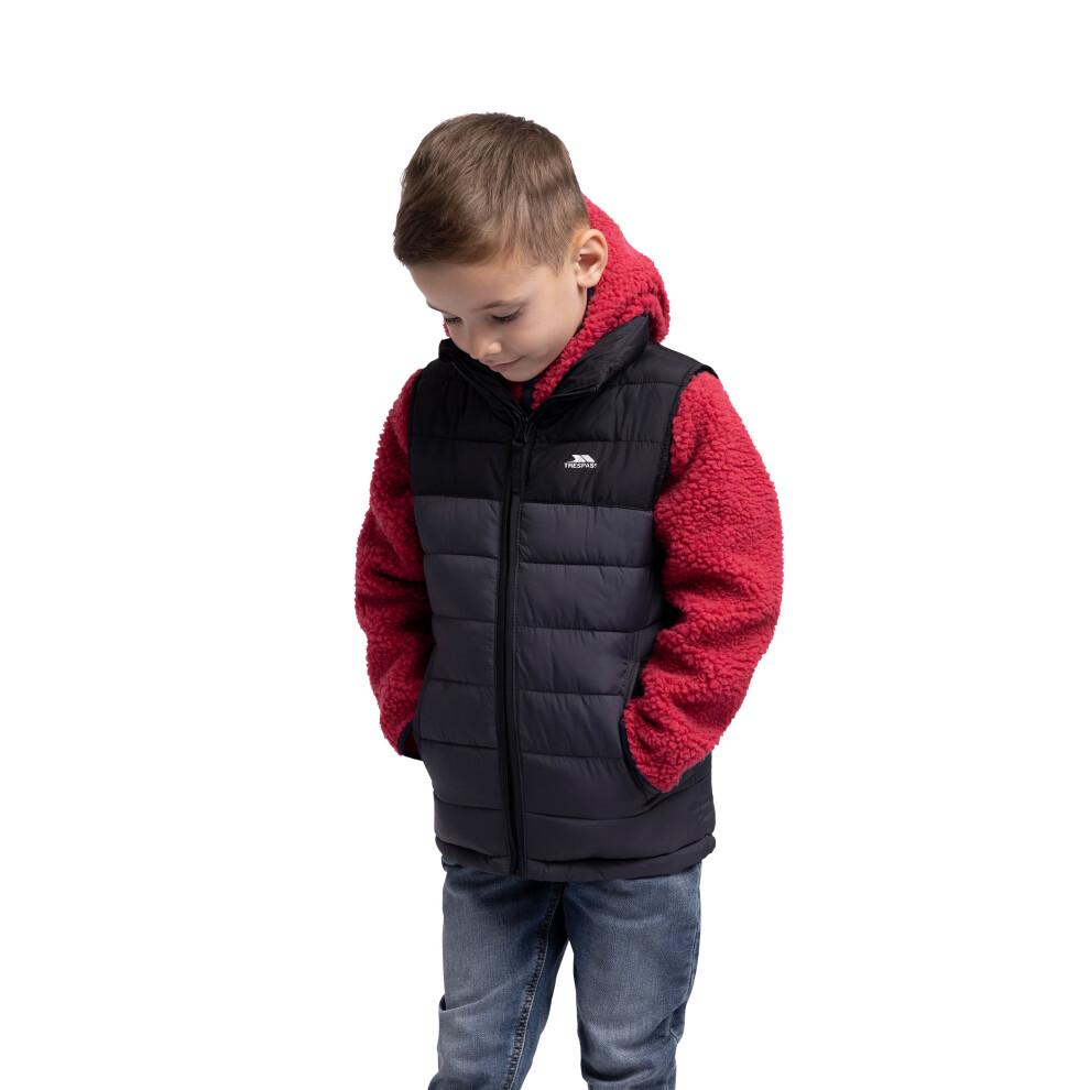 Trespass (11-12 Years, Black) Kids Padded Gilet Bodywarmer Oskar