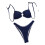 Dames badpak met halterhals en verstelbare-Donkerblauw M 3