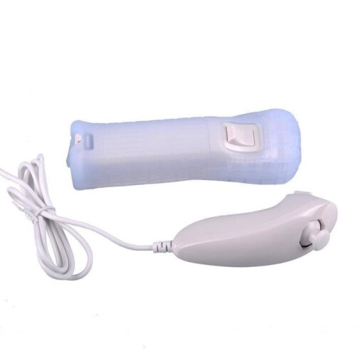 Draadloze gamepad met 2 nunchucks, compatibel met Motion Plus, bewegingsgestuurde controller voor console 1