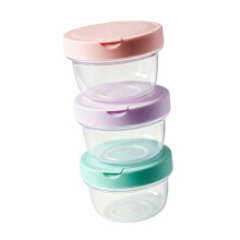 3Pcs Hygienic Powder Puff Container For Baby Transparent And-B