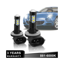 Bombillas LED antiniebla blancas de 12000 lm y 6000 K, H27 881 886, 50 W, par de bombillas de alta potencia para iluminación de automóvi