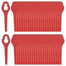 Paquete de 50 cuchillas de plástico de repuesto para desbrozadora inalámbrica, accesorios de corte de jardín duraderos.