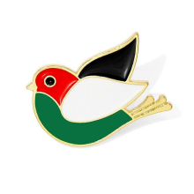 Broche de paz para Palestina, joyería de moda, broche con símbolo de paz del águila, regalo
