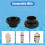 För 270100 Poolfilterventiladapterkit för  Quad D.E. & FNS -Filter 1 Styck 3