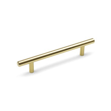 Satin Brass T-Bar Cabinet Handles (128mm Handle)