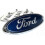 Σήμα πίσω εμβλήματος Ford, αυτοκόλλητο ανταλλακτικού λογότυπου ABS 147mm x 57mm για 1