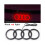 Φωτιστικό LED με λογότυπο μάσκας αυτοκινήτου Audi, στατικό λευκό φως, 249mm μαύρο 1