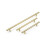 Satin Brass T-Bar Cabinet Handles (160mm Handle) 2