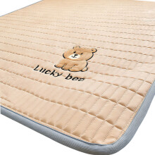 Comfortable Quilted Mattress Quilted Fitted Bed-Light coffee B
