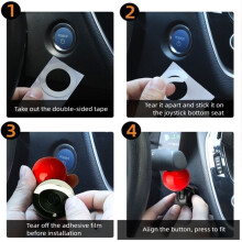 Auto Druk op Start Knop, Metalen Motor Rocker voor , LED Joystick Hendel Decoratie voor Ontstekings Stopknop B