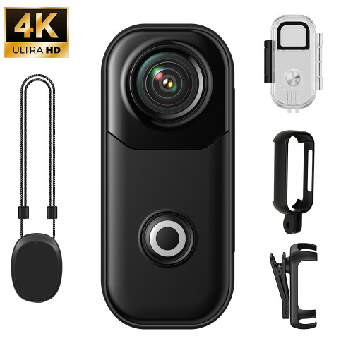 MZO1 Υπερσυμπαγής 4K: Ευρυγώνια, Αδιάβροχη, EIS, Διάρκεια μπαταρίας 800mAh/2 ώρες, Απο
