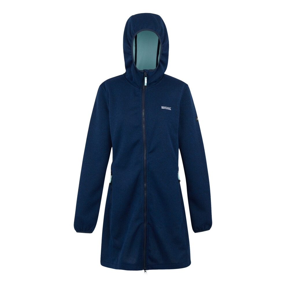Regatta (12 Uk, Navy/Icy Morn) Womens/Ladies Bloomfield Marl Longline Fleece Jacket