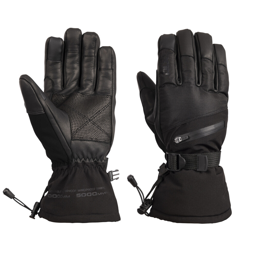 Trespass (M, Black) Unisex Adult Edonia Dlx Leather Ski Gloves